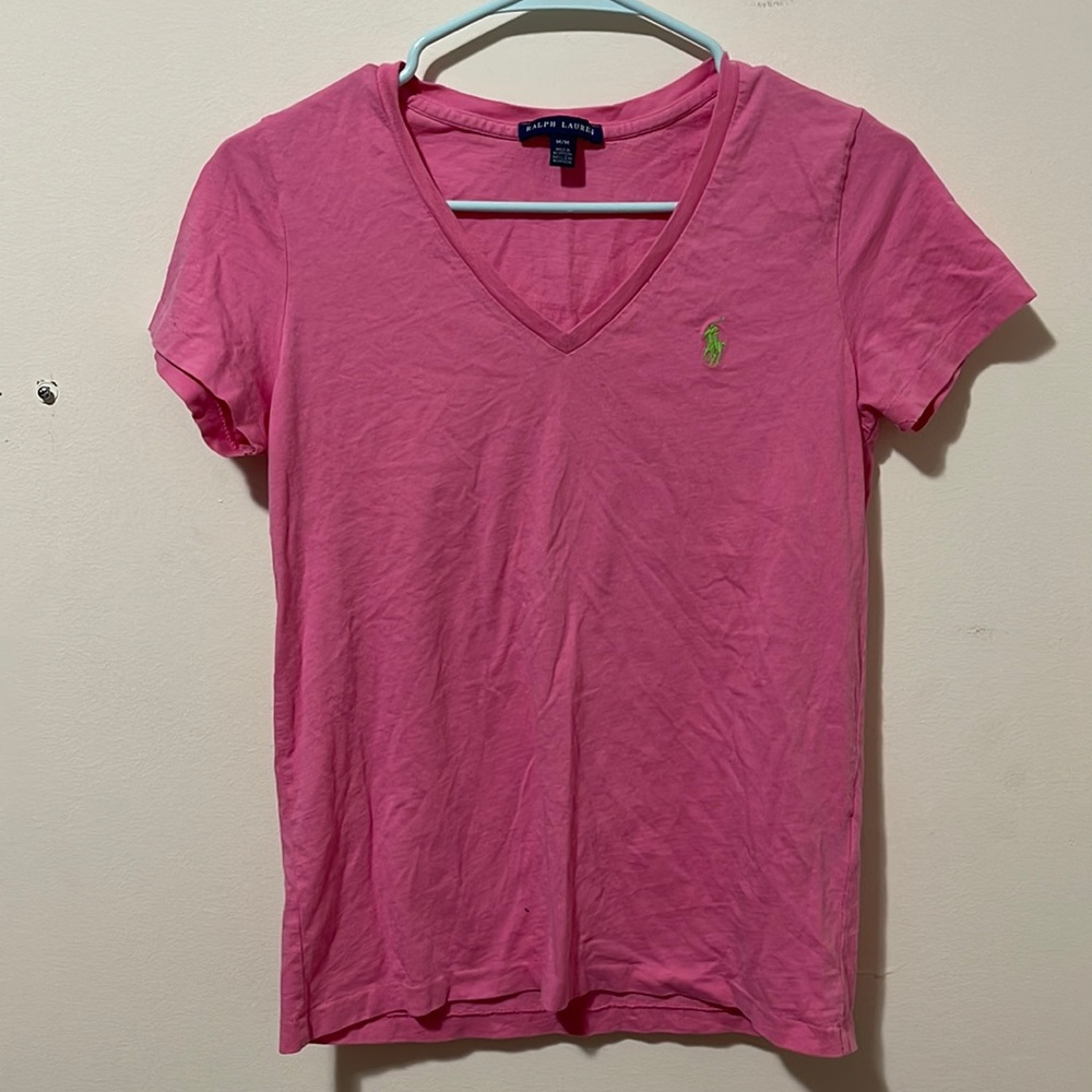 Ralph Lauren Women’s Size Medium Pink Tee GUC